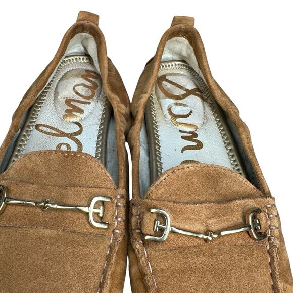 Sam Edelman Womens Suede Moccasins Falto Tan Brown Horse Bit Size 5 - Picture 9 of 10